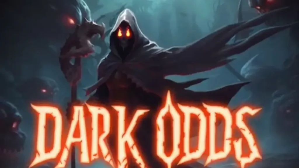 Tampilan visual slot Dark Odds dengan tema horor Halloween yang mencekam