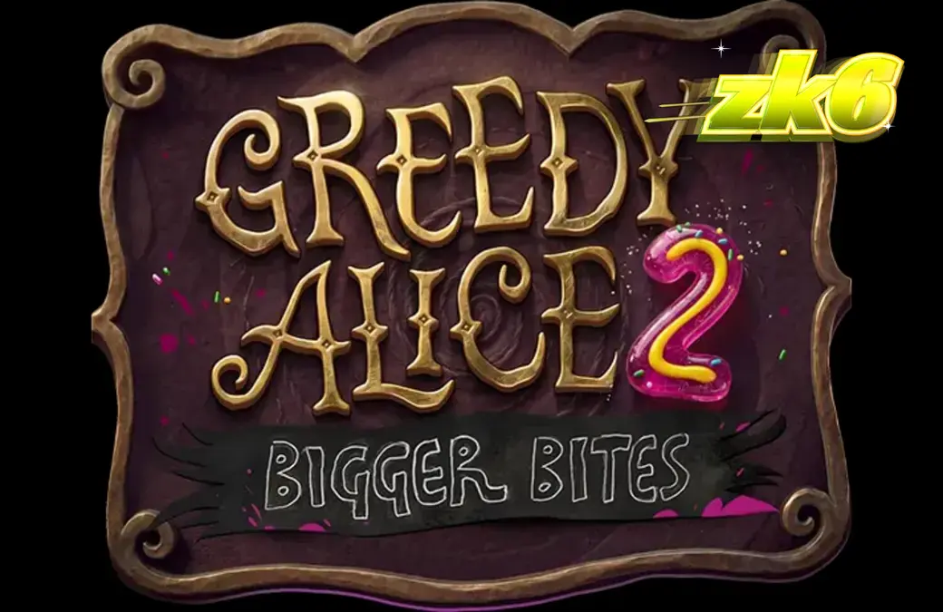 Tampilan visual slot Greedy Alice 2: Bigger Bites dengan tema steampunk yang gelap