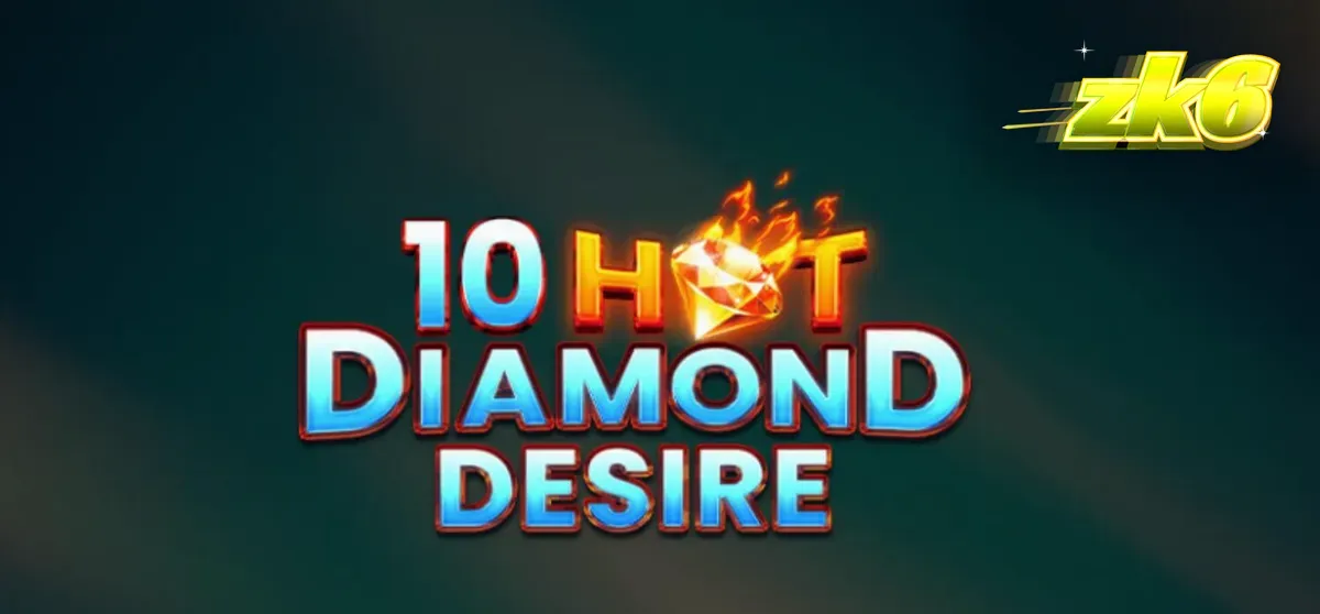 Tampilan visual slot 10 Hot Diamond Desire dengan simbol buah neon dan berlian.